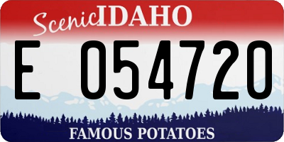 ID license plate E054720