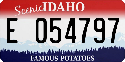 ID license plate E054797