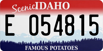 ID license plate E054815