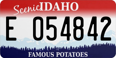 ID license plate E054842