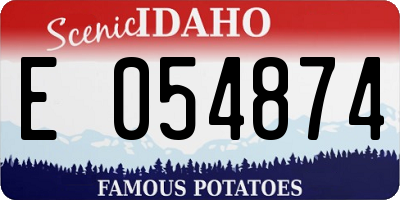 ID license plate E054874