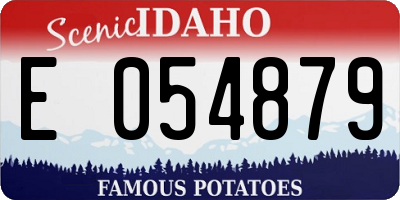 ID license plate E054879