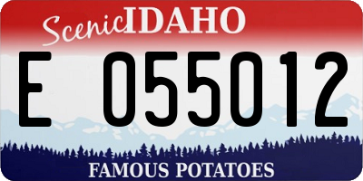 ID license plate E055012