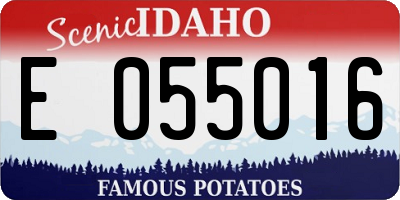 ID license plate E055016