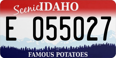 ID license plate E055027