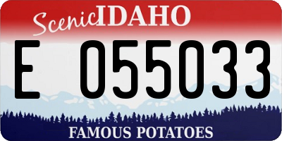 ID license plate E055033