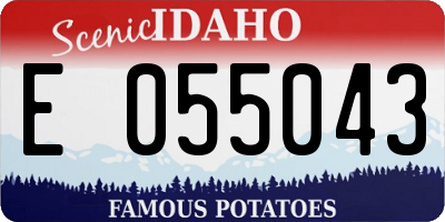 ID license plate E055043