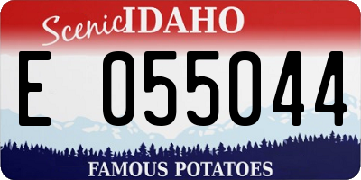 ID license plate E055044