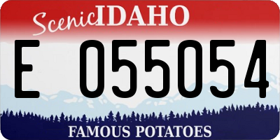 ID license plate E055054