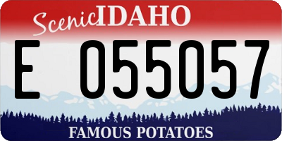 ID license plate E055057