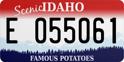 ID license plate E055061