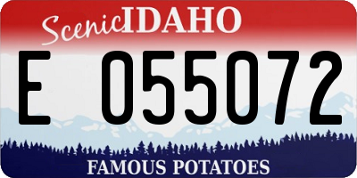 ID license plate E055072