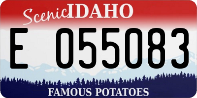 ID license plate E055083