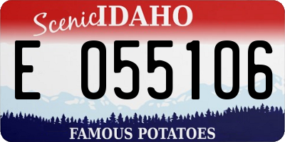 ID license plate E055106