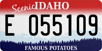 ID license plate E055109