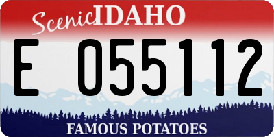 ID license plate E055112