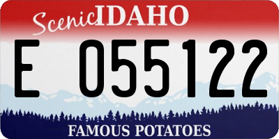 ID license plate E055122