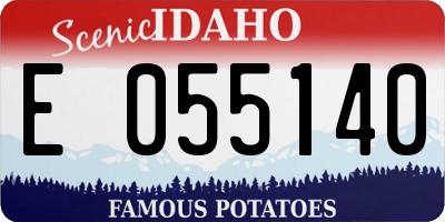 ID license plate E055140