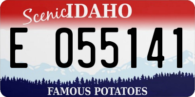 ID license plate E055141