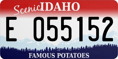 ID license plate E055152