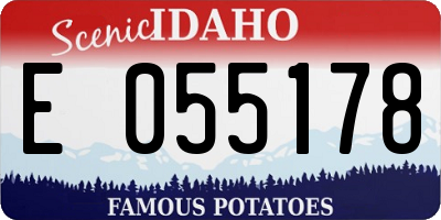 ID license plate E055178