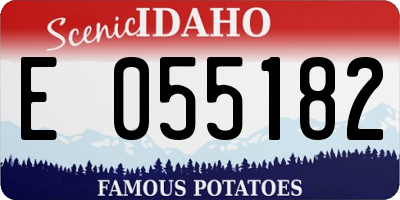 ID license plate E055182
