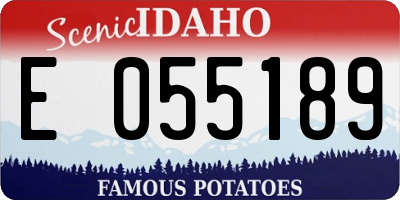 ID license plate E055189