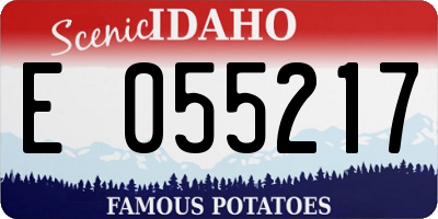 ID license plate E055217