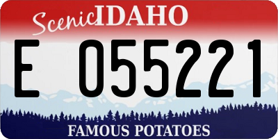 ID license plate E055221