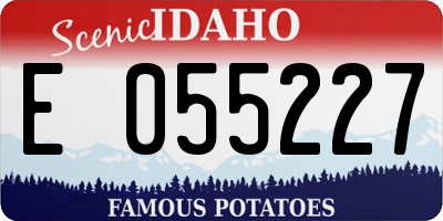 ID license plate E055227