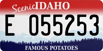 ID license plate E055253