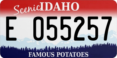 ID license plate E055257