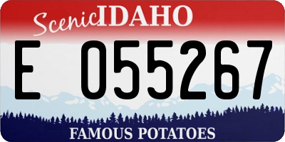 ID license plate E055267