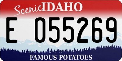 ID license plate E055269