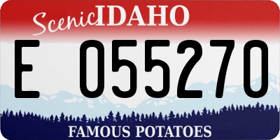 ID license plate E055270