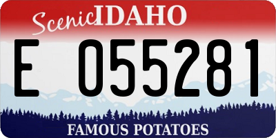 ID license plate E055281