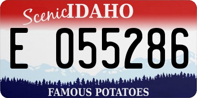 ID license plate E055286