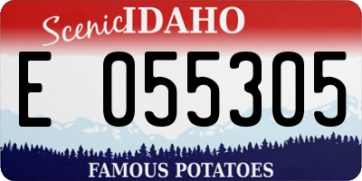 ID license plate E055305
