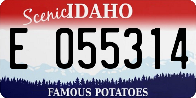 ID license plate E055314