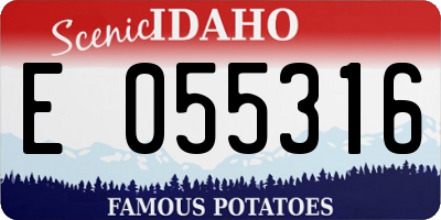 ID license plate E055316