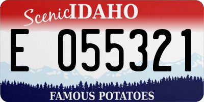 ID license plate E055321