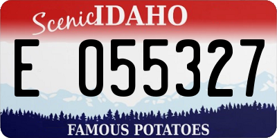 ID license plate E055327