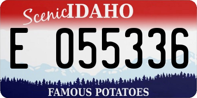ID license plate E055336