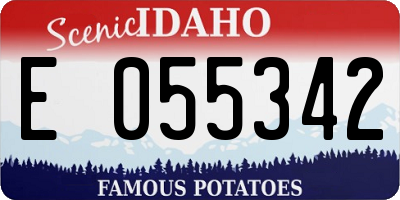 ID license plate E055342