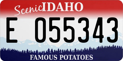 ID license plate E055343