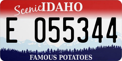 ID license plate E055344