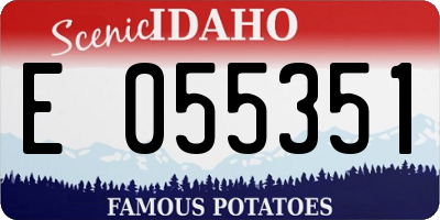 ID license plate E055351