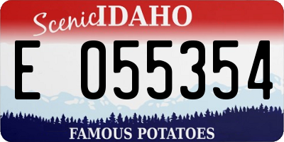 ID license plate E055354