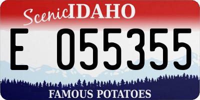ID license plate E055355