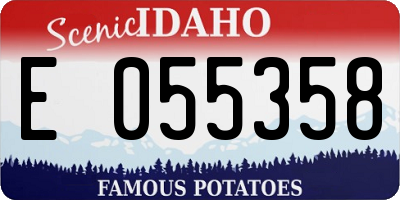 ID license plate E055358